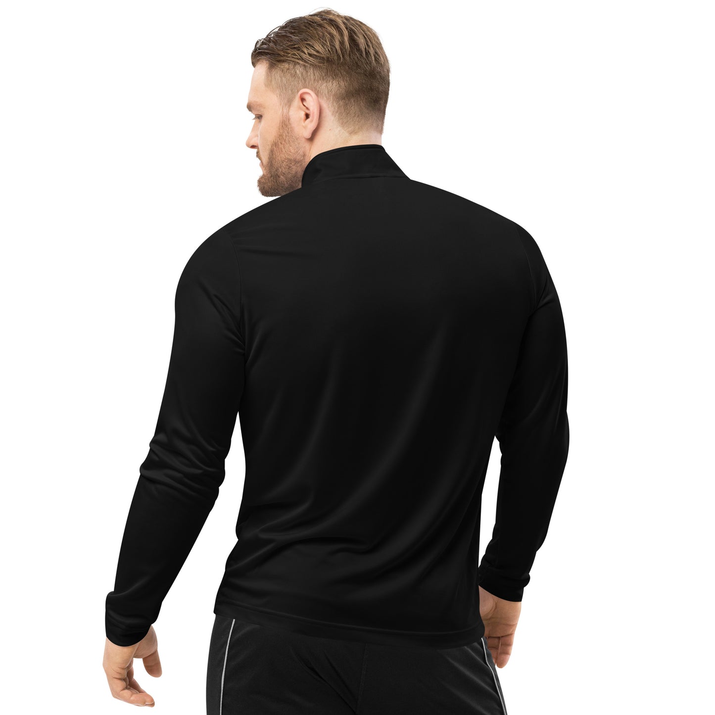 A Warrior's Quarter zip pullover (available only in black)