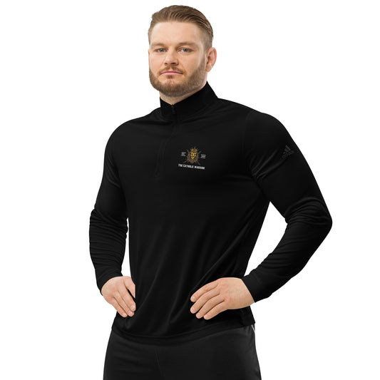 A Warrior's Quarter zip pullover (available only in black)